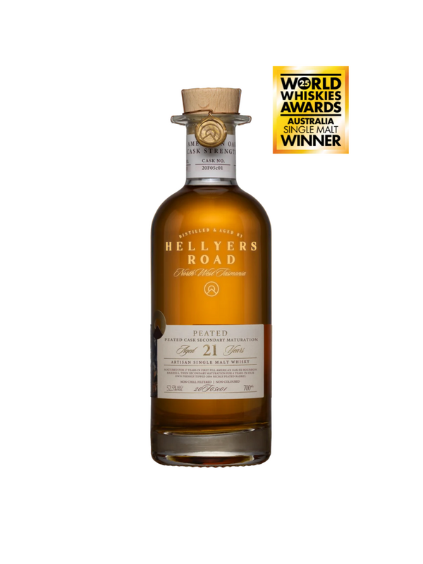 Hellyers Road 21yo Peated Cask WWA25 52.5% 700ml