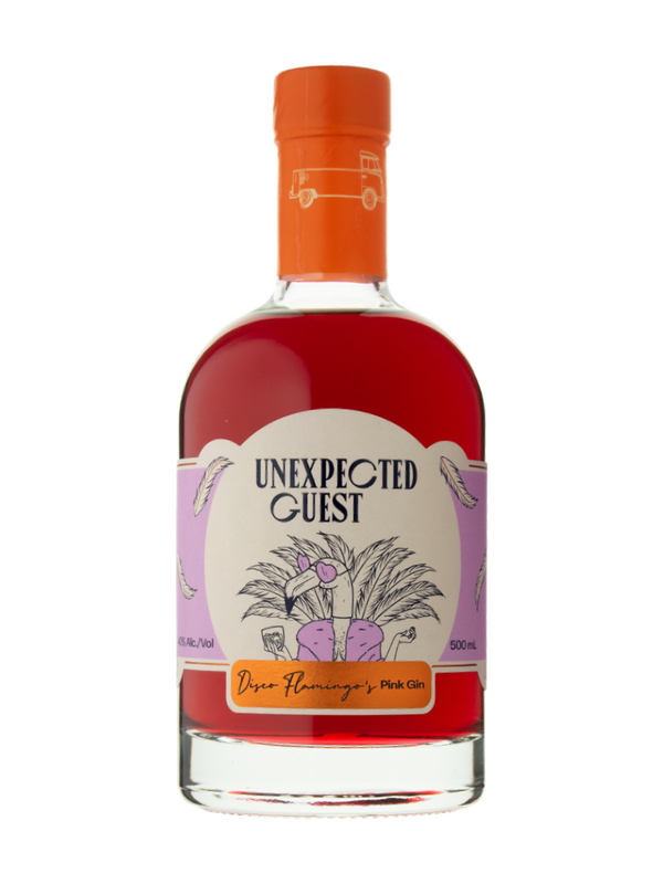 Unexpected Guest Disco Flamingo Pink Gin 40% 500ml